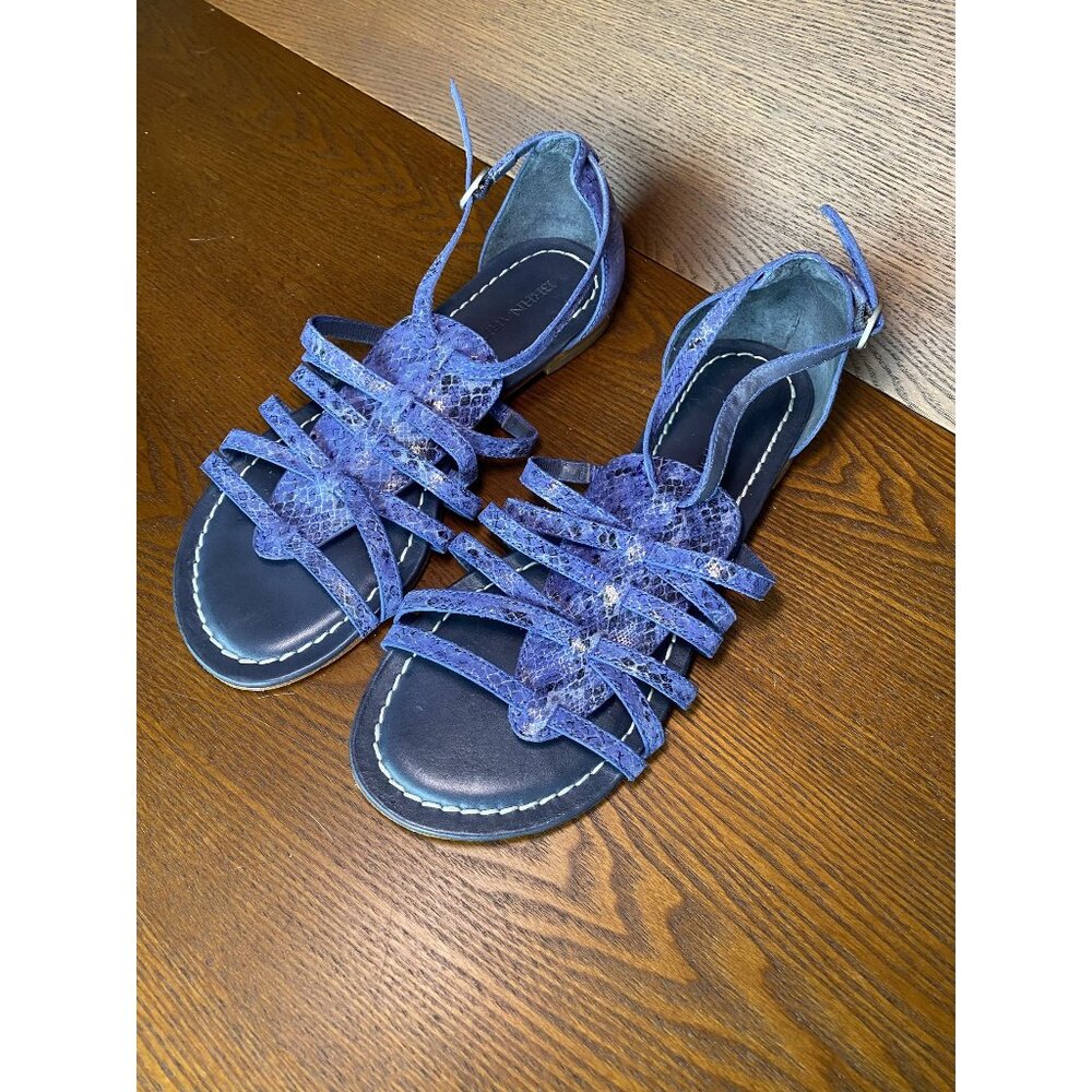 Bernardo Blue & Snakeskin Strappy Sandals Size 8.5